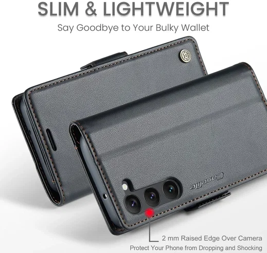 CaseMe 023 Samsung Galaxy S24 Hoesje RFID Book Case Zwart afbeelding 6