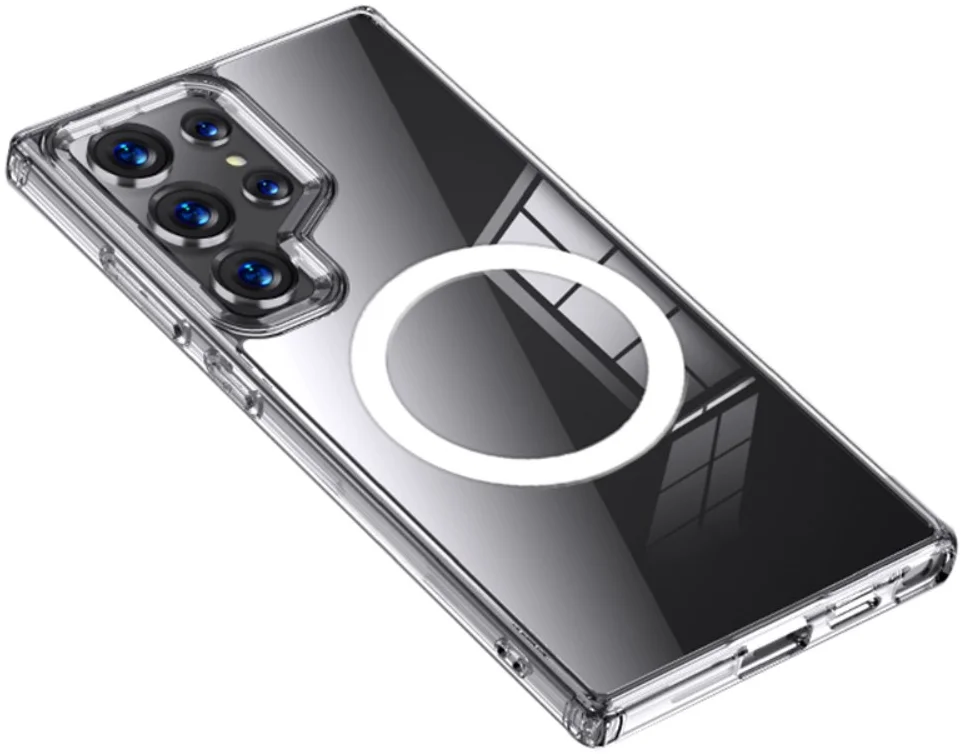 Samsung Galaxy S24 Ultra MagSafe Hoesje Schokbestendig TPU Transparant afbeelding 1