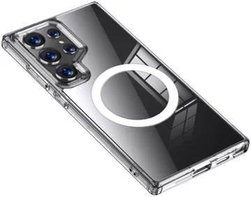 Samsung Galaxy S24 Ultra MagSafe Hoesje Schokbestendig TPU Transparant