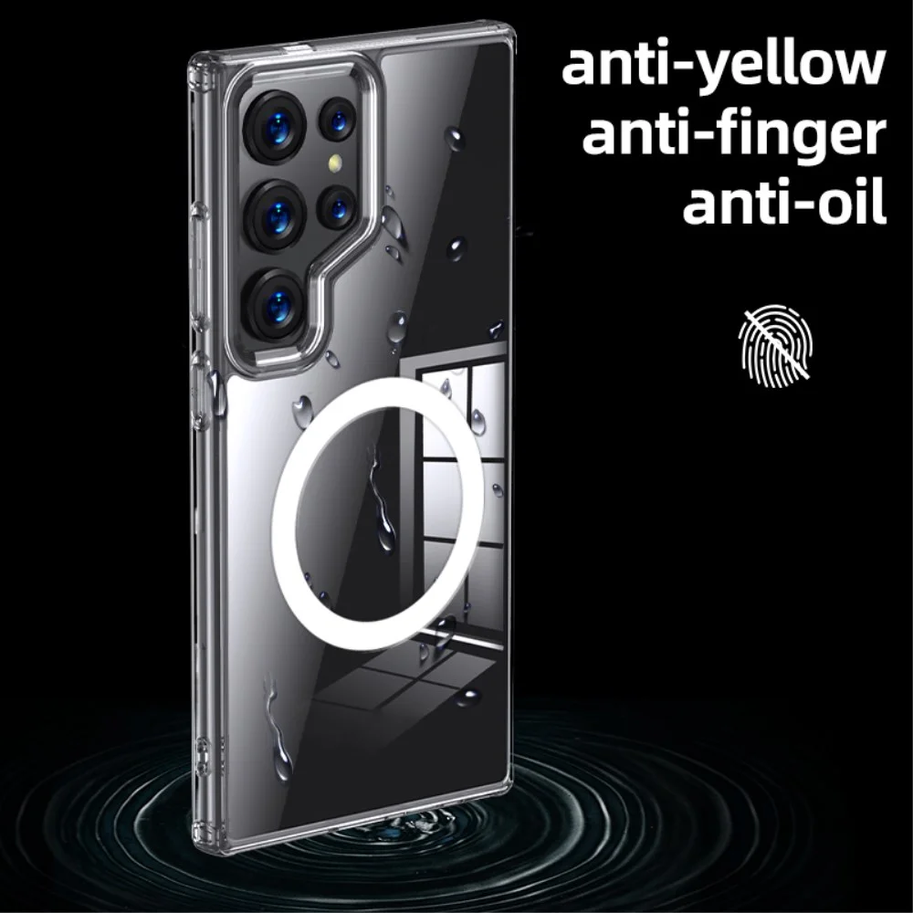 Samsung Galaxy S24 Ultra MagSafe Hoesje Schokbestendig TPU Transparant afbeelding 5