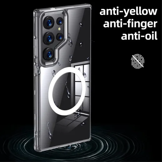 Samsung Galaxy S24 Ultra MagSafe Hoesje Schokbestendig TPU Transparant afbeelding 5