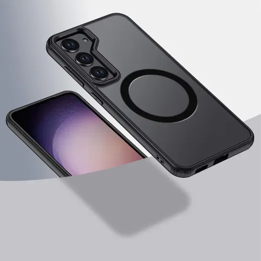 Samsung Galaxy S24 Plus MagSafe Hoesje Schokbestendig TPU Zwart afbeelding 2