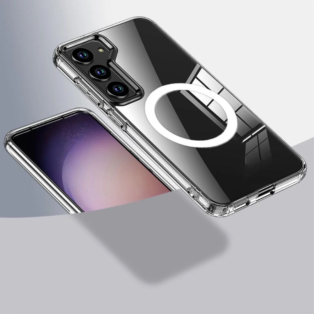 Samsung Galaxy S24 Plus MagSafe Hoesje Schokbestendig TPU Transparant afbeelding 2