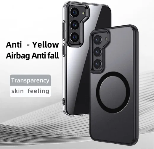 Samsung Galaxy S24 Plus MagSafe Hoesje Schokbestendig TPU Transparant afbeelding 3