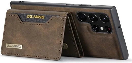 DG Ming Samsung Galaxy S24 Ultra Hoesje Magnetische Portemonnee Bruin afbeelding 15