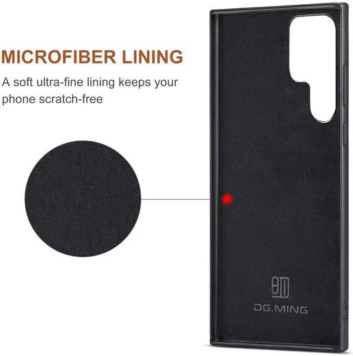 DG Ming Samsung Galaxy S24 Ultra Hoesje Magnetische Portemonnee Bruin afbeelding 10