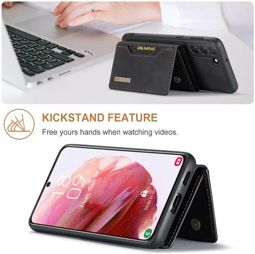 DG Ming Samsung Galaxy S24 Hoesje met Magnetische Portemonnee Zwart afbeelding 8