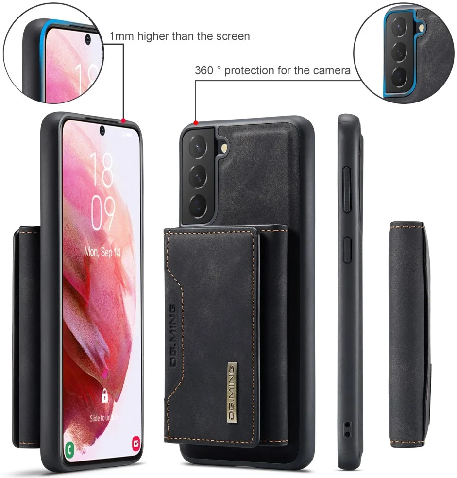 DG Ming Samsung Galaxy S24 Hoesje met Magnetische Portemonnee Zwart afbeelding 9