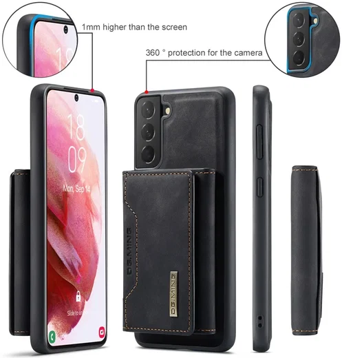 DG Ming Samsung Galaxy S24 Hoesje met Magnetische Portemonnee Zwart afbeelding 9