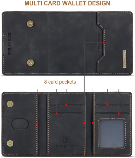 DG Ming Samsung Galaxy S24 Hoesje met Magnetische Portemonnee Zwart afbeelding 10