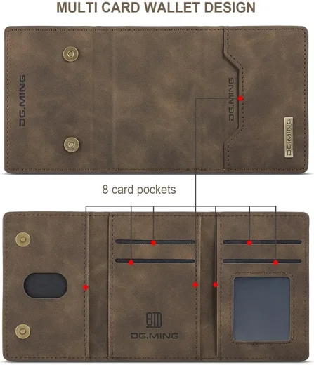 DG Ming Samsung Galaxy S24 Hoesje met Magnetische Portemonnee Bruin afbeelding 11