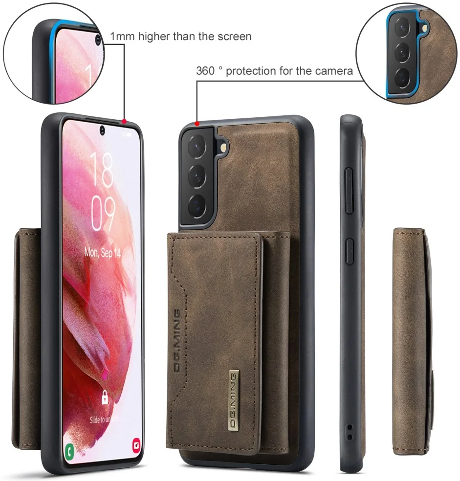 DG Ming Samsung Galaxy S24 Hoesje met Magnetische Portemonnee Bruin afbeelding 7