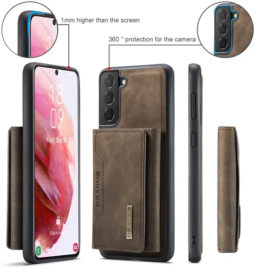 DG Ming Samsung Galaxy S24 Hoesje met Magnetische Portemonnee Bruin afbeelding 7