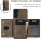 DG Ming Samsung Galaxy S24 Hoesje met Magnetische Portemonnee Bruin afbeelding 4
