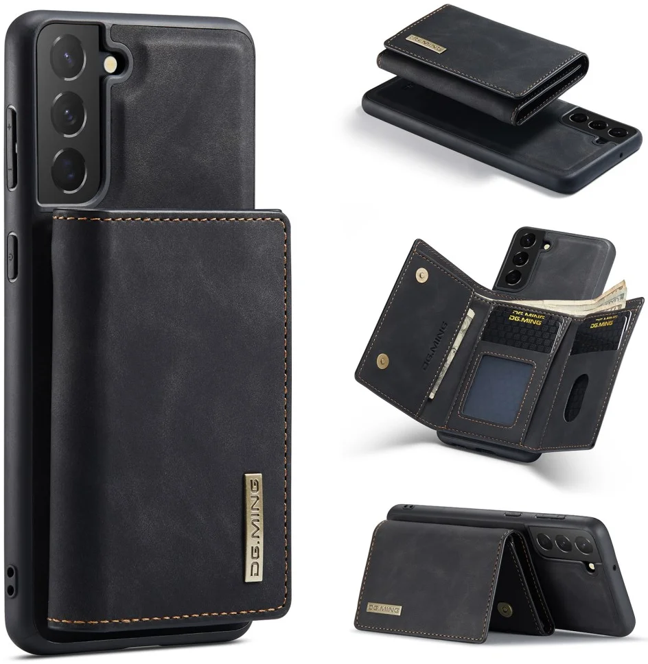DG Ming Samsung Galaxy S24 Hoesje met Magnetische Kaarthouder Zwart afbeelding 13