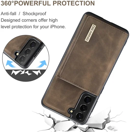 DG Ming Samsung Galaxy S24 Hoesje met Magnetische Kaarthouder Coffee afbeelding 6
