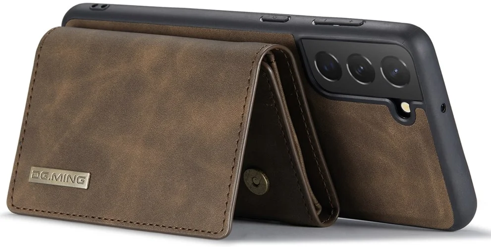 DG Ming Samsung Galaxy S24 Hoesje met Magnetische Kaarthouder Coffee afbeelding 16