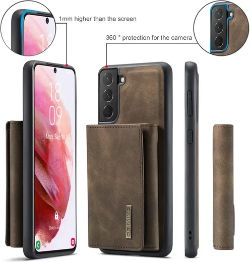 DG Ming Samsung Galaxy S24 Plus Hoesje Magnetische Kaarthouder Coffee afbeelding 8