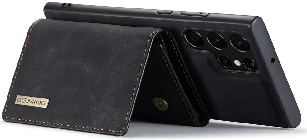 DG Ming Samsung Galaxy S24 Ultra Hoesje Magnetische Kaarthouder Zwart afbeelding 7