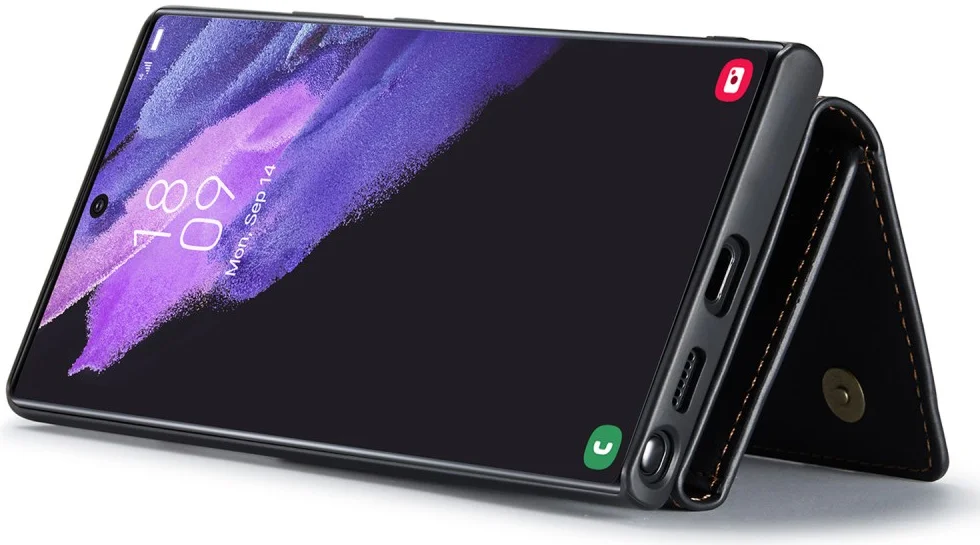 DG Ming Samsung Galaxy S24 Ultra Hoesje Magnetische Kaarthouder Zwart afbeelding 8