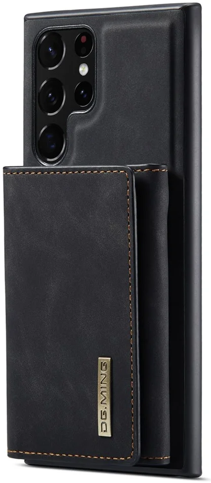 DG Ming Samsung Galaxy S24 Ultra Hoesje Magnetische Kaarthouder Zwart afbeelding 2