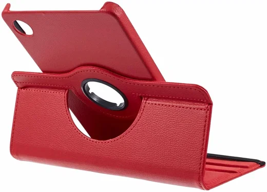 Samsung Galaxy Tab A9 Hoes 360° Draaibare Book Case Rood afbeelding 8