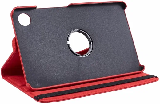 Samsung Galaxy Tab A9 Hoes 360° Draaibare Book Case Rood afbeelding 2