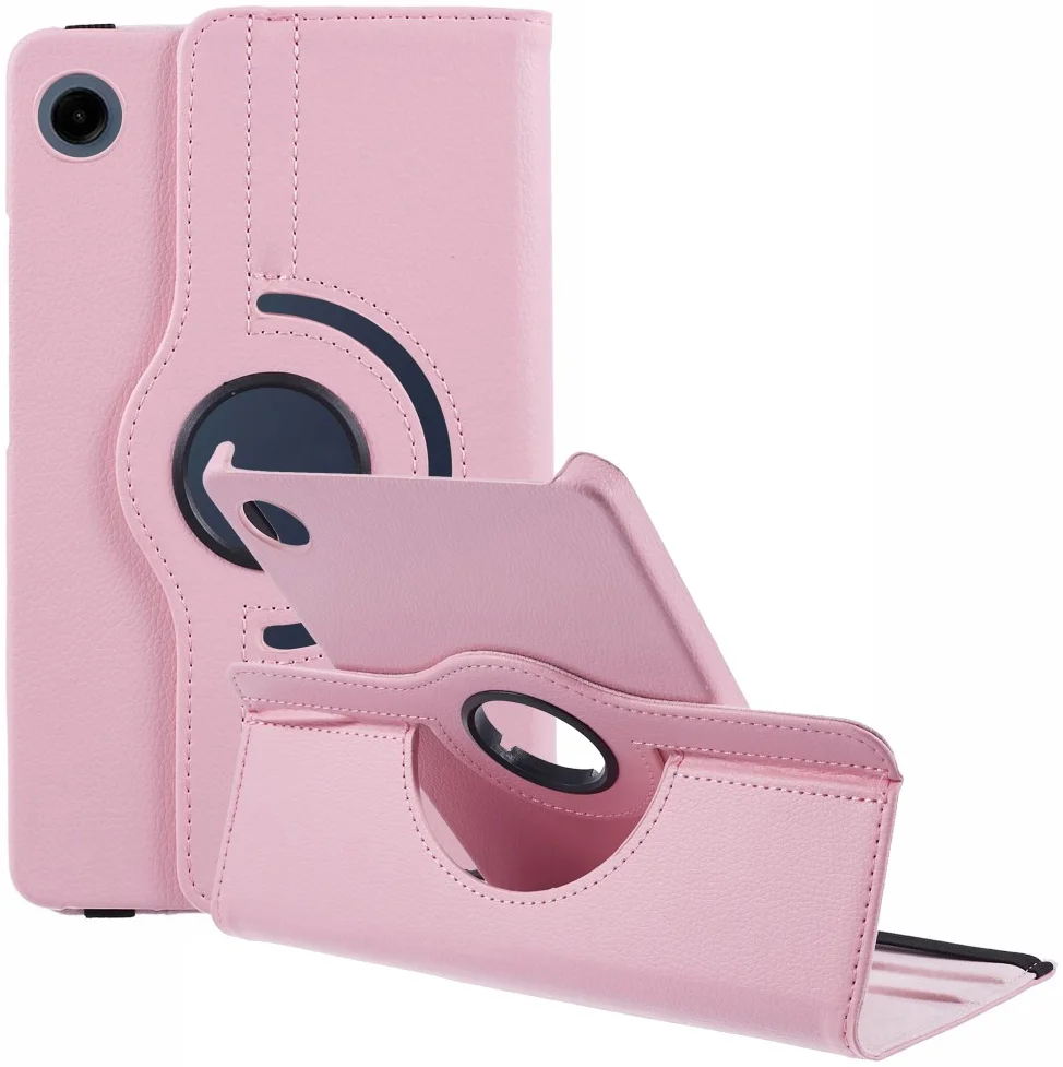 Samsung Galaxy Tab A9 Hoes 360° Draaibare Book Case Roze afbeelding 1
