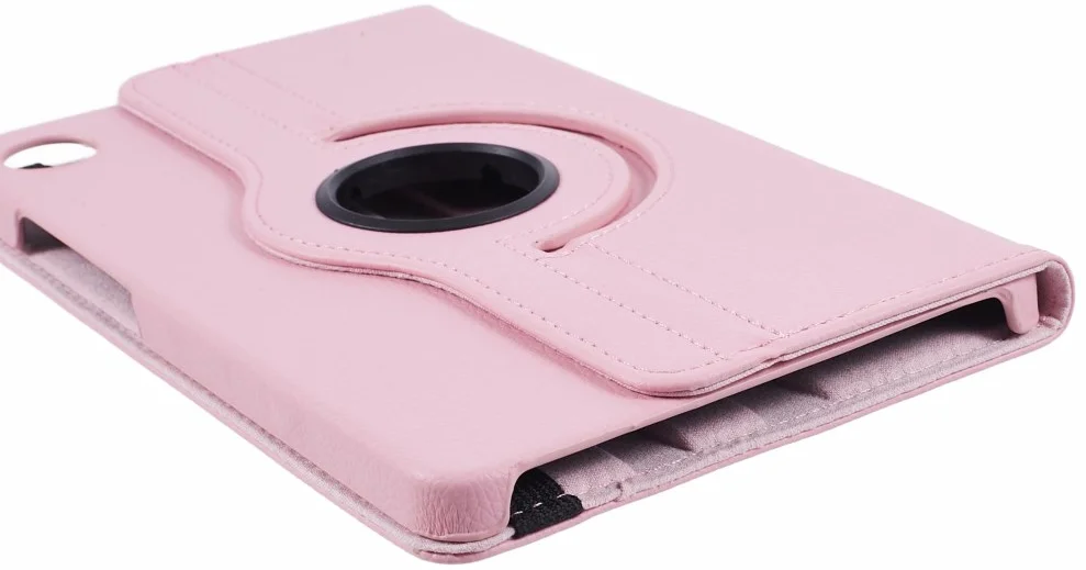 Samsung Galaxy Tab A9 Hoes 360° Draaibare Book Case Roze afbeelding 4