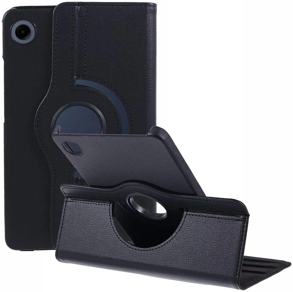 Samsung Galaxy Tab A9 Hoes 360° Draaibare Book Case Zwart afbeelding 1