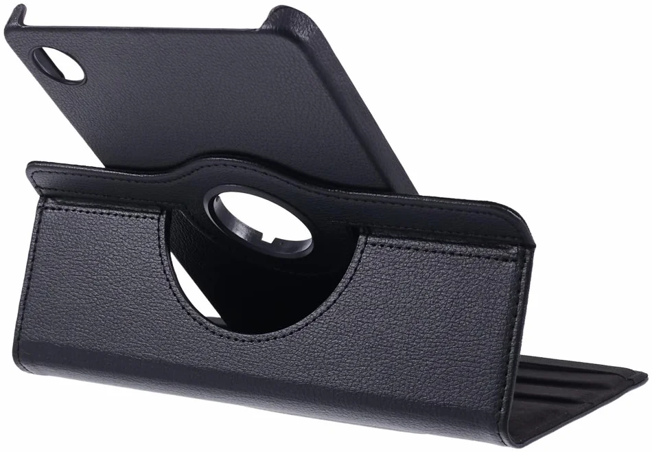 Samsung Galaxy Tab A9 Hoes 360° Draaibare Book Case Zwart afbeelding 9