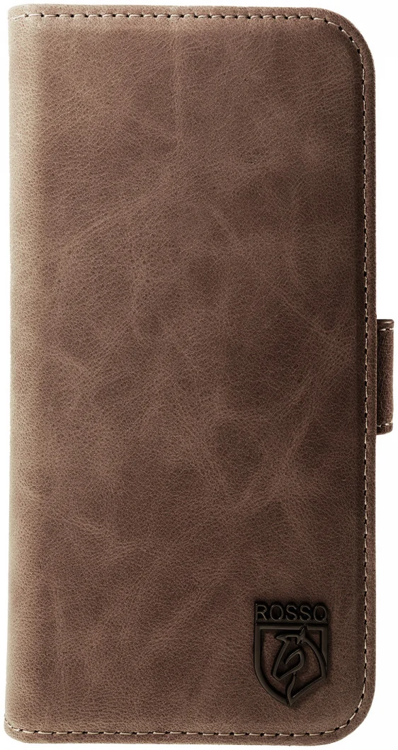 Rosso Elite Samsung S22 Hoesje MagSafe Book Case Echt Leer Bruin afbeelding 19