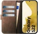 Rosso Elite Samsung S22 Hoesje MagSafe Book Case Echt Leer Bruin afbeelding 4