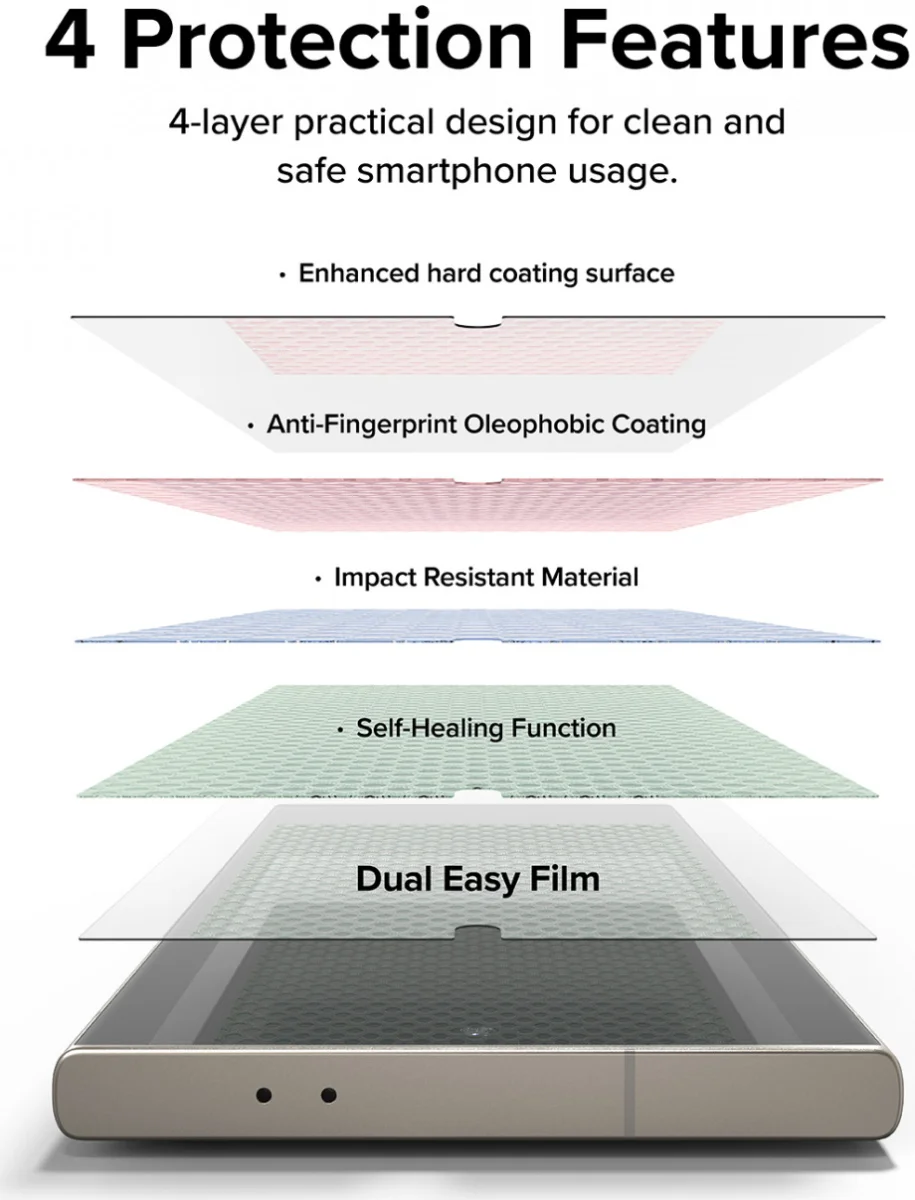 Ringke Dual Easy Film Samsung S24 Ultra Screen Protector Jig 2-Pack afbeelding 6