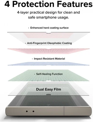 Ringke Dual Easy Film Samsung S24 Ultra Screen Protector Jig 2-Pack afbeelding 6