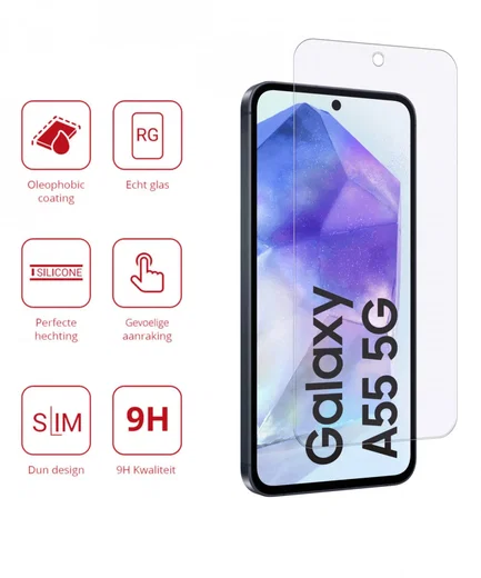 Rosso Samsung Galaxy A55 9H Tempered Glass Screen Protector afbeelding 2