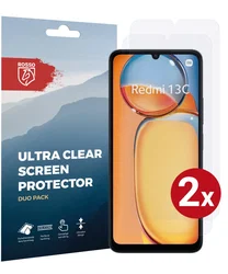 Rosso Xiaomi Redmi 13C / Poco C65 Screen Protector Ultra Clear Duo Pack afbeelding
