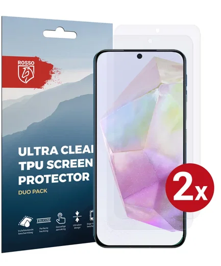 Rosso Samsung Galaxy A35 Screen Protector Ultra Clear Duo Pack afbeelding 1