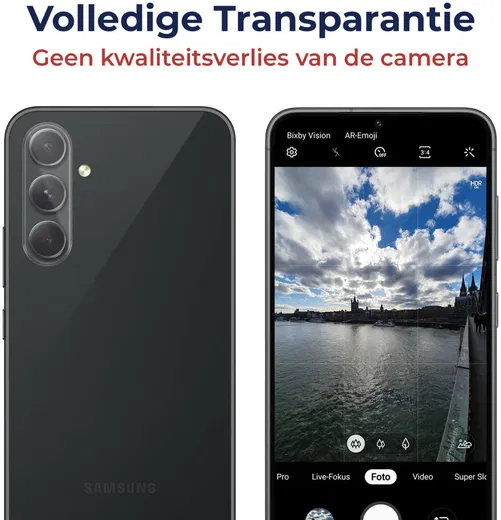 Rosso Samsung Galaxy A55 Camera Lens Protector Transparant afbeelding 6