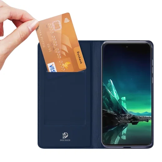 Dux Ducis Skin Pro Motorola Moto Edge 40 Neo Hoesje Portemonnee Blauw afbeelding 2