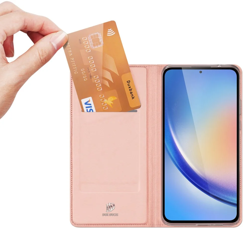 Dux Ducis Skin Pro Samsung Galaxy A35 Hoesje Portemonnee Roze afbeelding 4