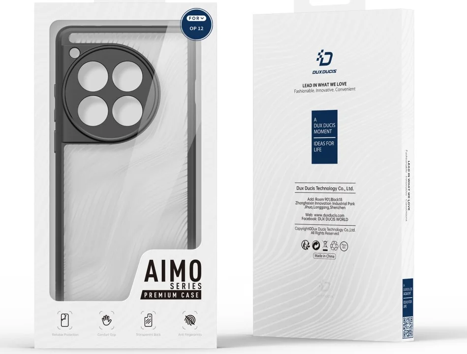 Dux Ducis Aimo OnePlus 12 Hoesje Back Cover Zwart afbeelding 10