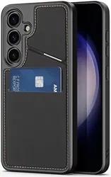 Dux Ducis Rafi Samsung S24 Hoesje MagSafe Pasjes Houder RFID Zwart afbeelding