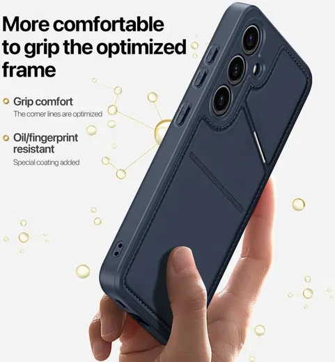 Dux Ducis Rafi Samsung S24 Plus Hoesje MagSafe Pasjes Houder Blauw afbeelding 10