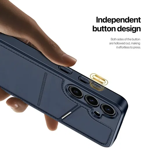 Dux Ducis Rafi Samsung S24 Plus Hoesje MagSafe Pasjes Houder Blauw afbeelding 4