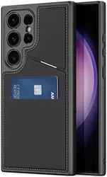 Dux Ducis Rafi Samsung S24 Ultra Hoesje MagSafe Pasjes Houder Zwart afbeelding