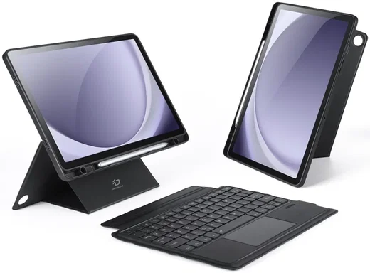 Dux Ducis Samsung Galaxy Tab A9 Plus Hoes Bluetooth Toetsenbord Zwart afbeelding 1