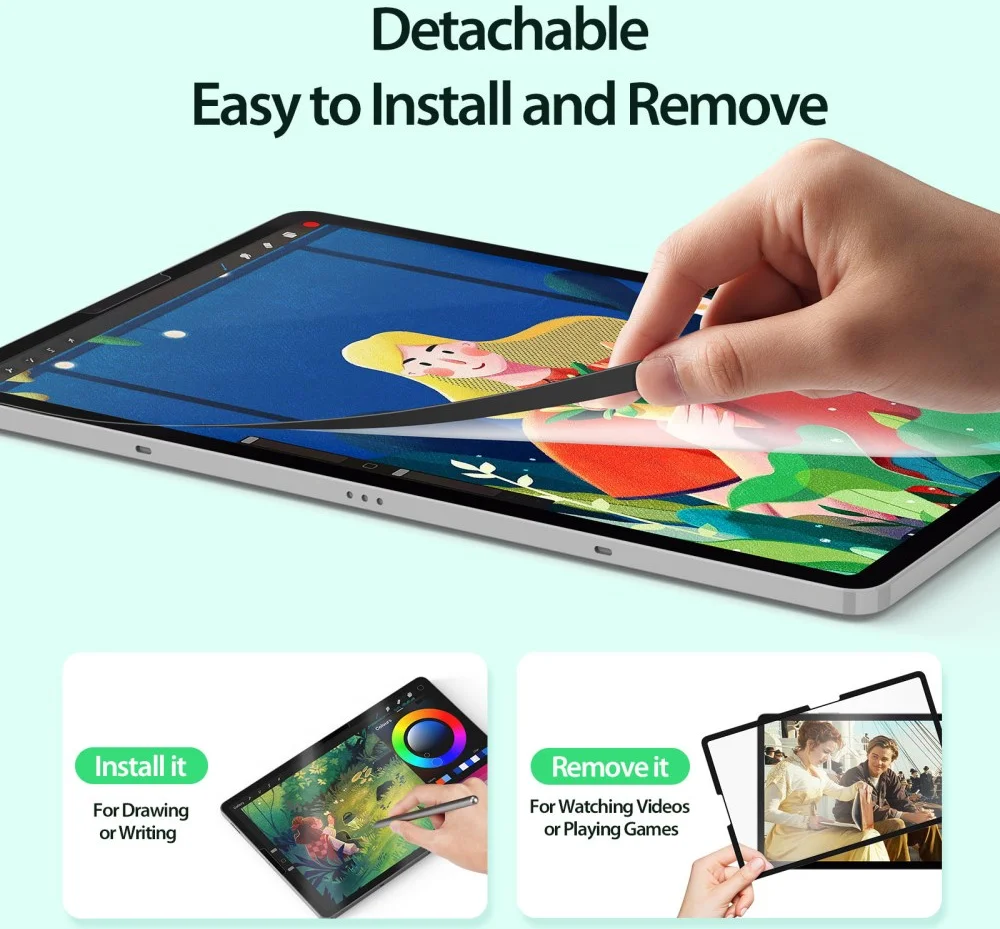 Dux Ducis Naad Paperlike Samsung Galaxy Tab S9 FE Screenprotector afbeelding 7