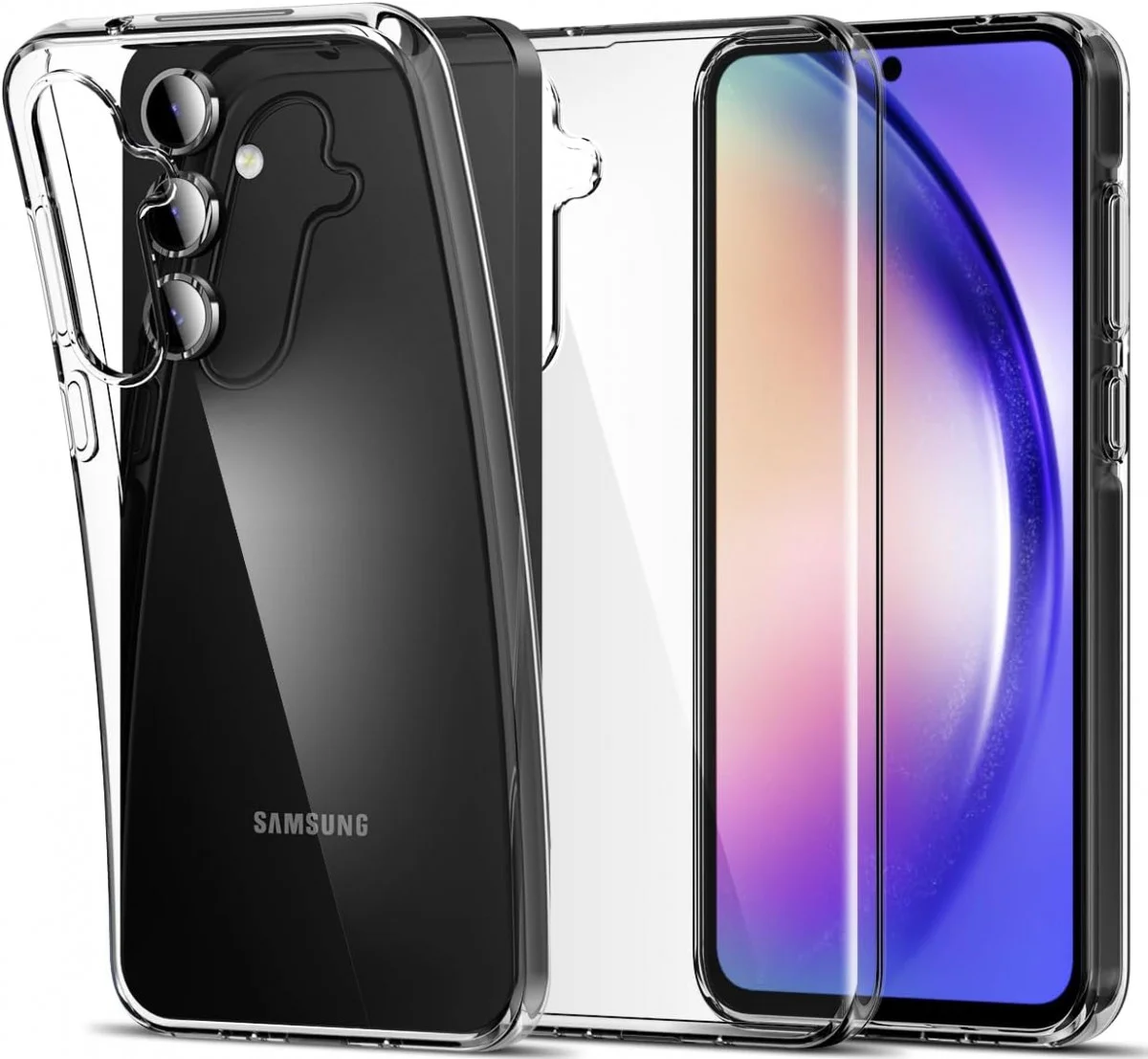 Samsung Galaxy A55 Hoesje Dun TPU Back Cover Transparant afbeelding 1