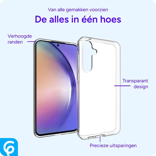 Samsung Galaxy A55 Hoesje Dun TPU Back Cover Transparant afbeelding 6